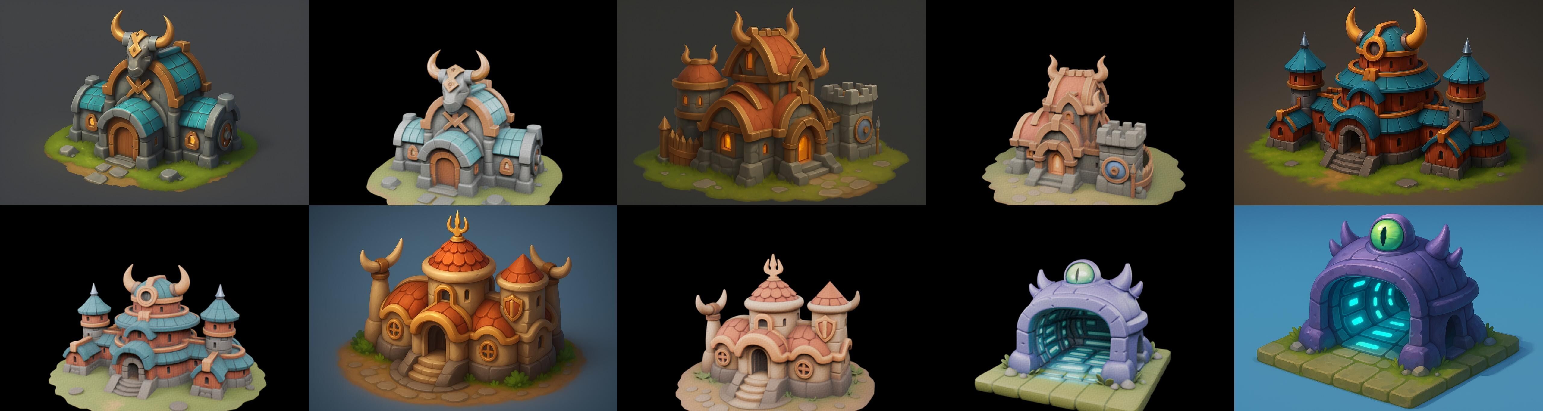 Basement Barrack House str bundle 21 pack 100 glb 3D model_8