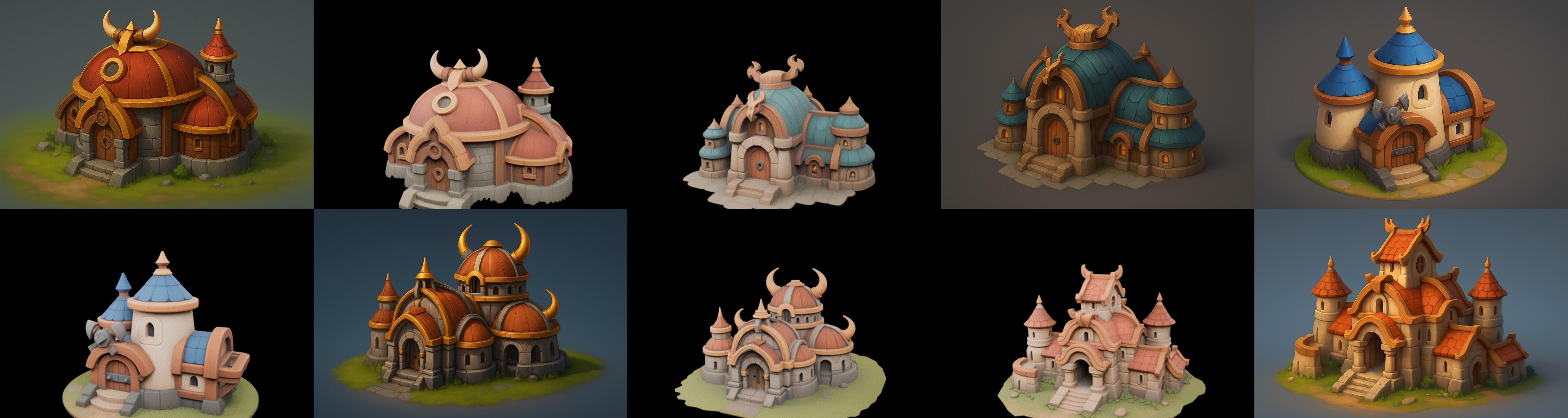 Basement Barrack House str bundle 21 pack 100 glb 3D model_13