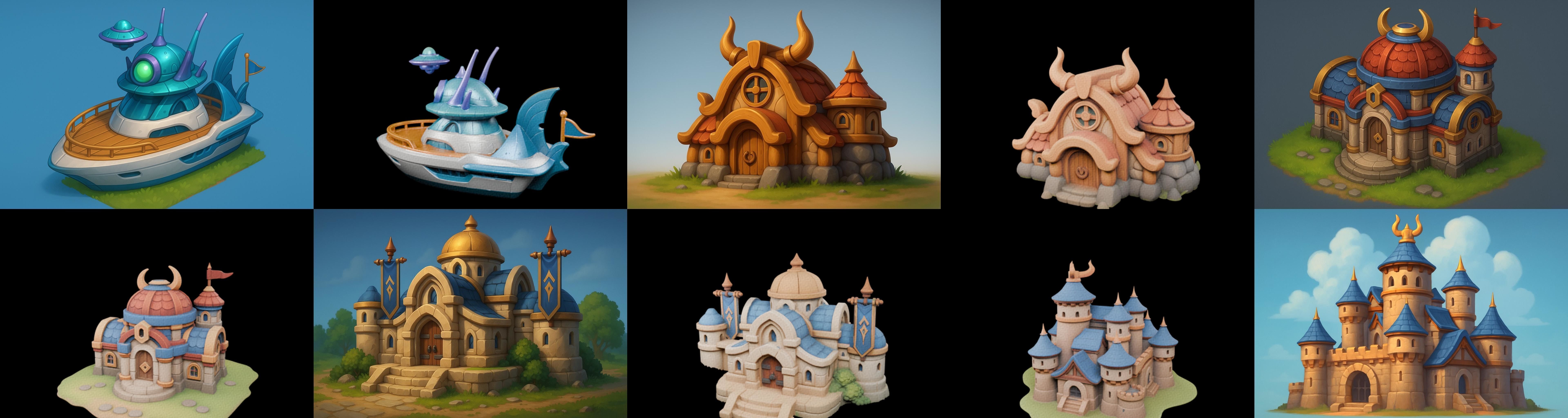 Basement Barrack House str bundle 21 pack 100 glb 3D model_6