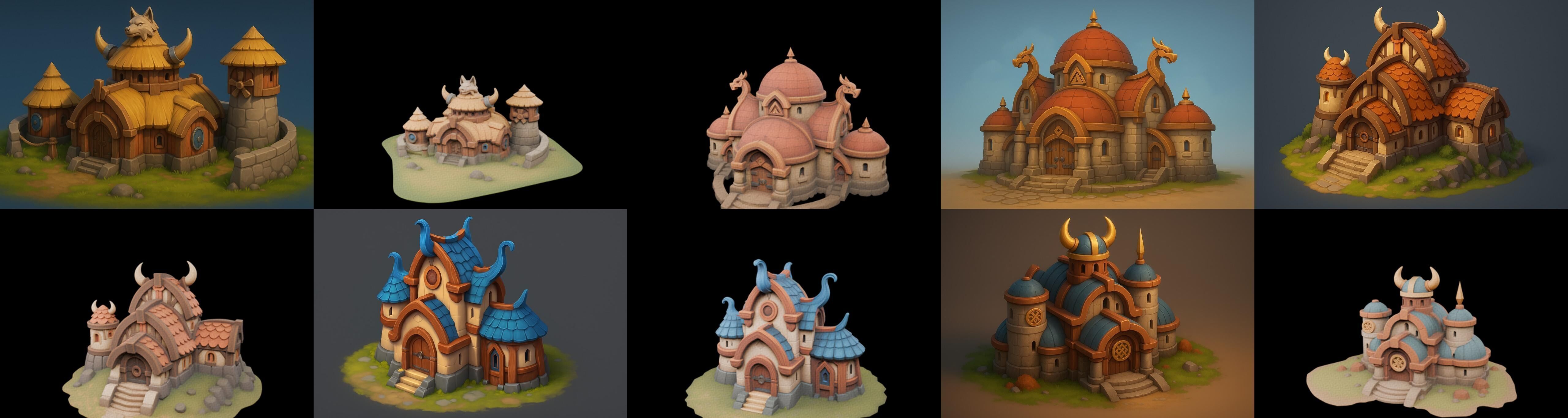 Basement Barrack House str bundle 21 pack 100 glb 3D model_11