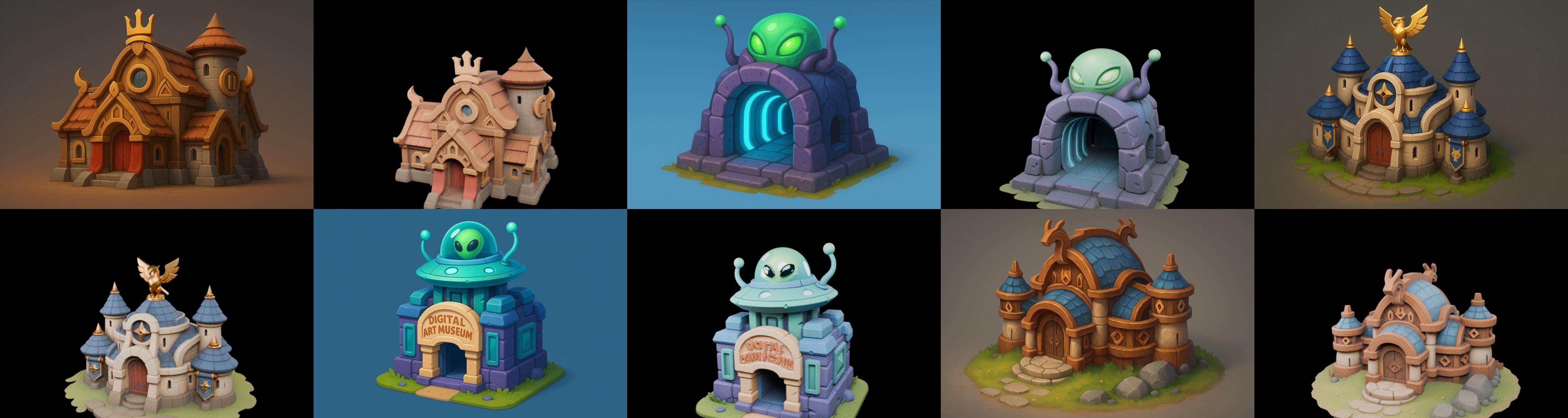 Basement Barrack House str bundle 21 pack 100 glb 3D model_5