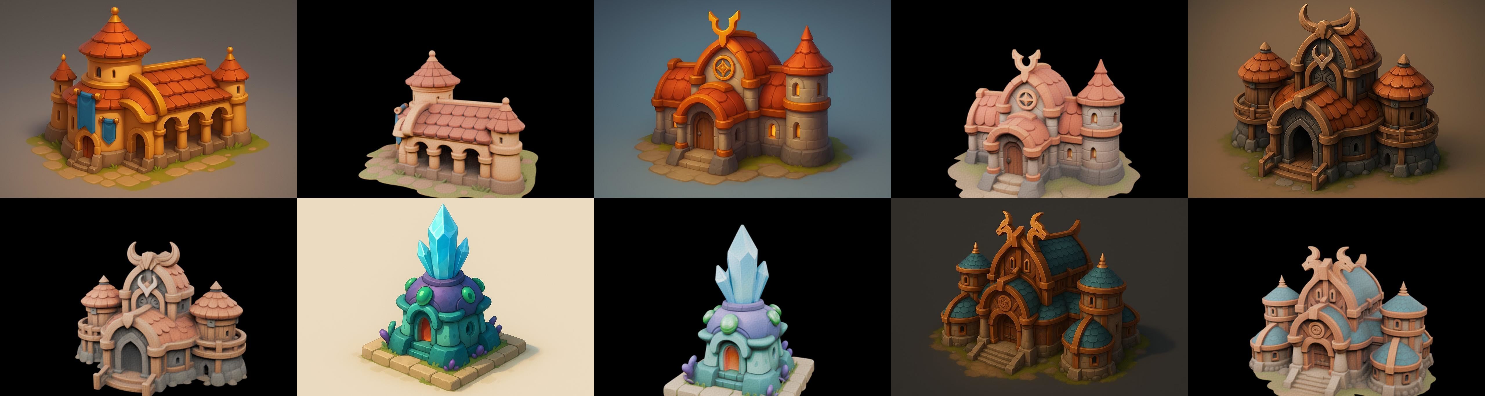 Basement Barrack House str bundle 18 pack 100 glb 3D model_4