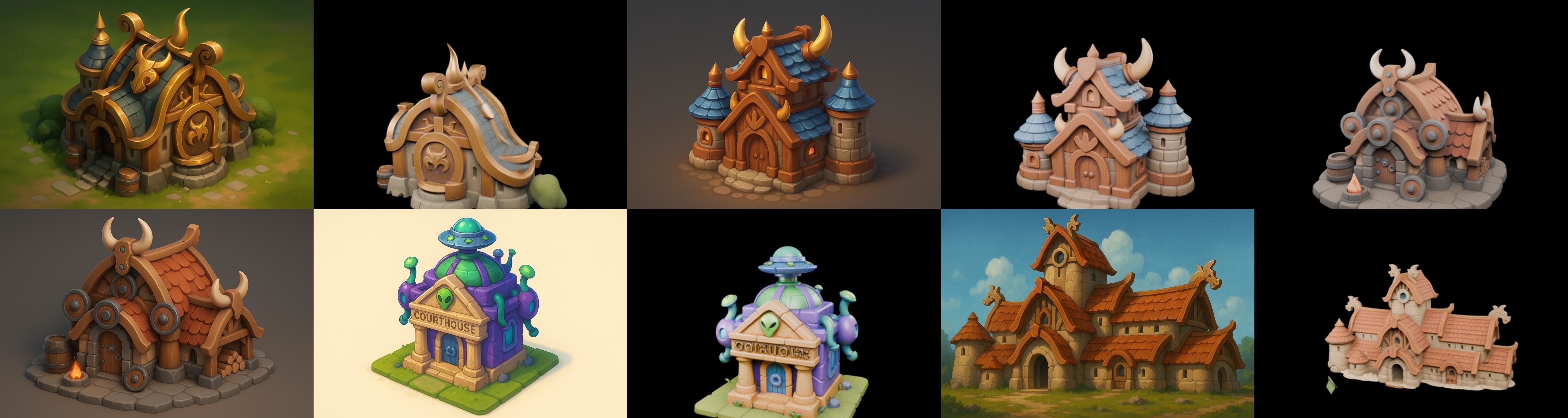 Basement Barrack House str bundle 18 pack 100 glb 3D model_9