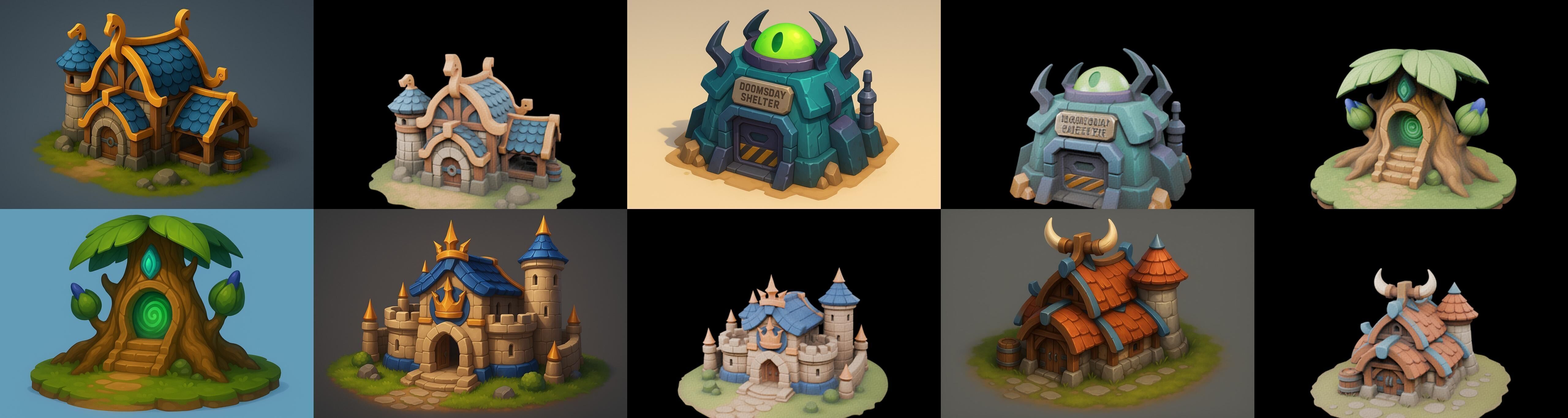 Basement Barrack House str bundle 18 pack 100 glb 3D model_8