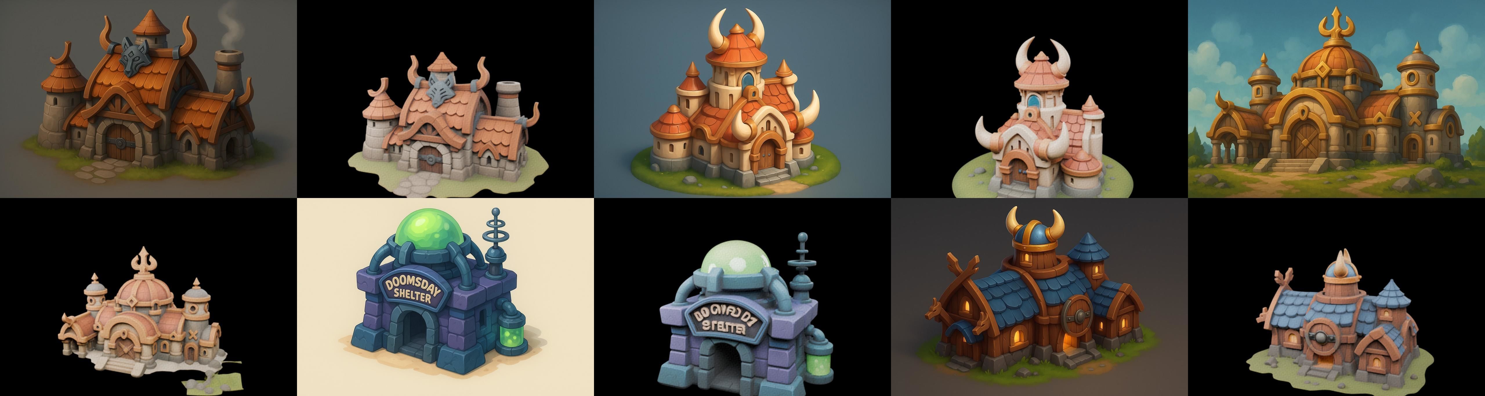 Basement Barrack House str bundle 18 pack 100 glb 3D model_3