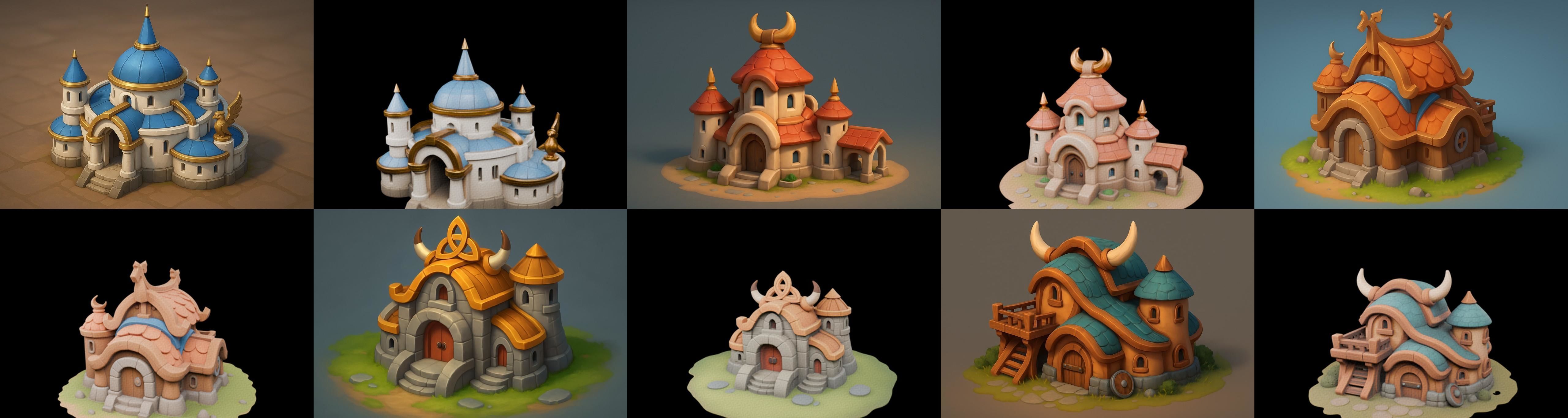 Basement Barrack House str bundle 18 pack 100 glb 3D model_10