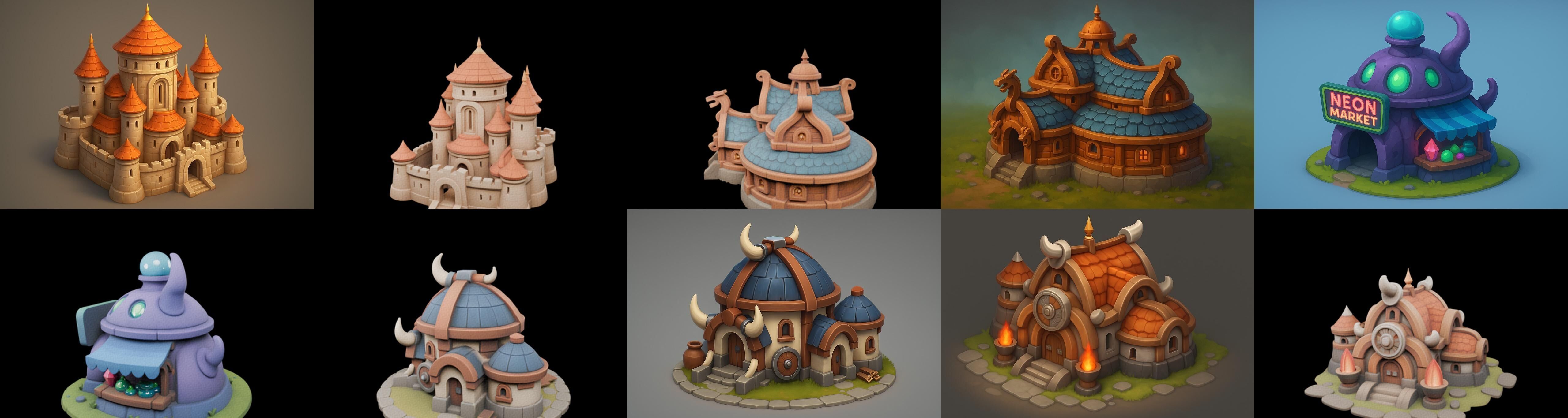 Basement Barrack House str bundle 18 pack 100 glb 3D model_6