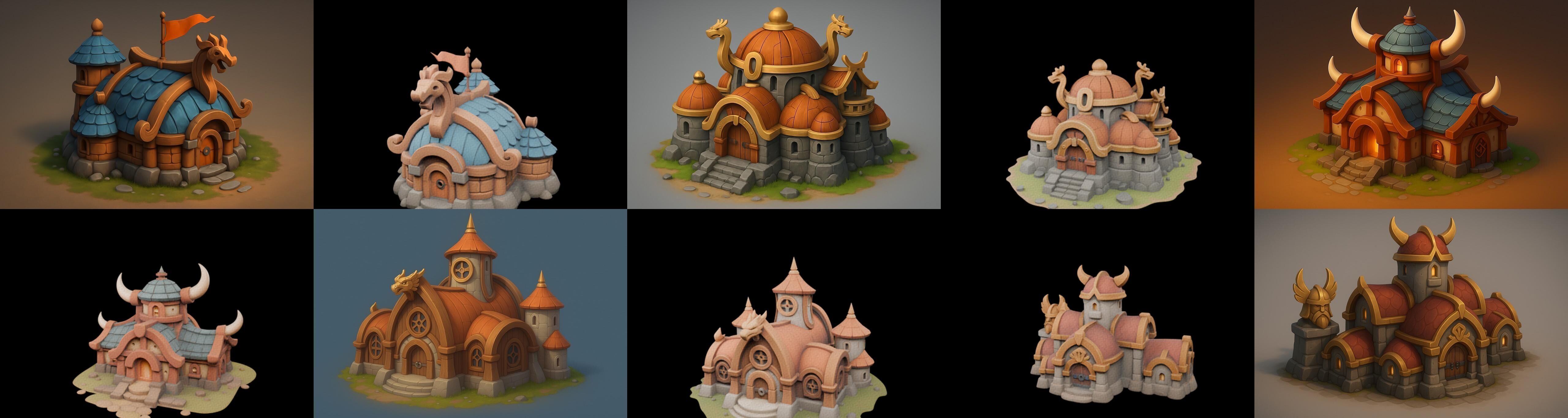 Basement Barrack House str bundle 18 pack 100 glb 3D model_18