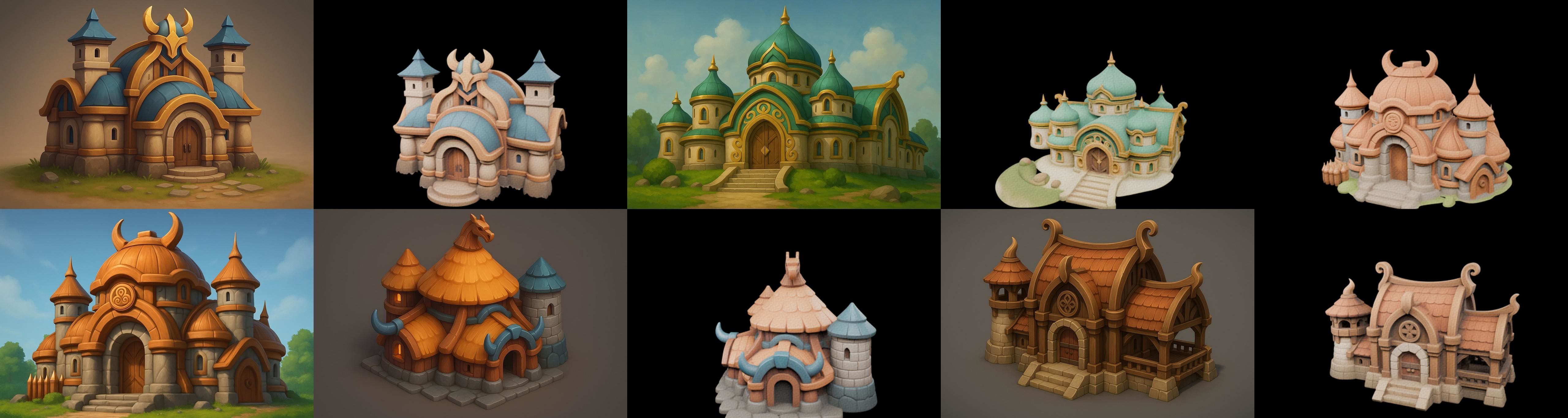 Basement Barrack House str bundle 18 pack 100 glb 3D model_12