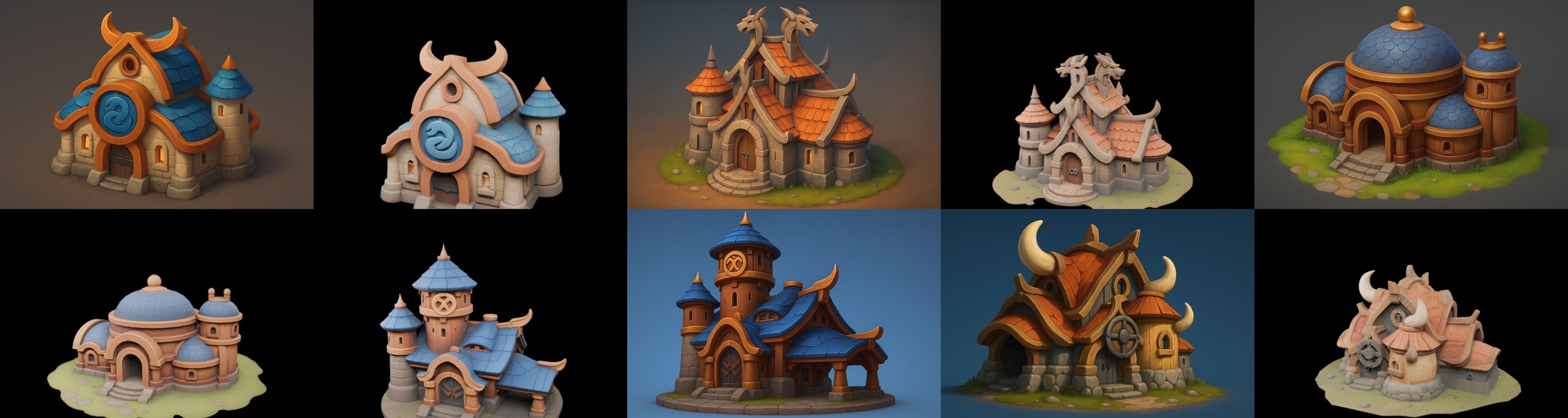 Basement Barrack House str bundle 18 pack 100 glb 3D model_17