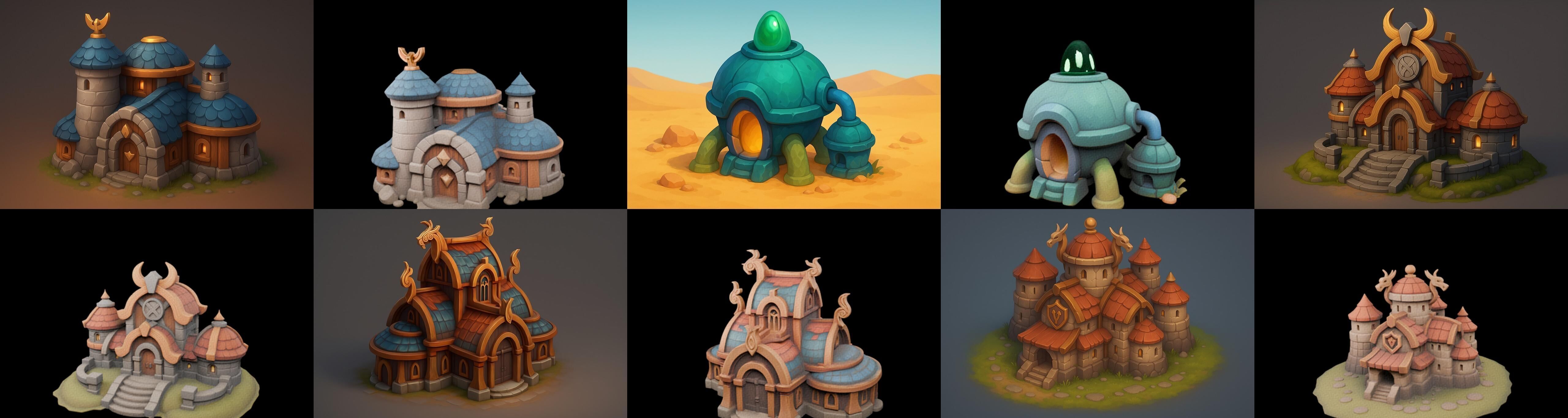 Basement Barrack House str bundle 18 pack 100 glb 3D model_15