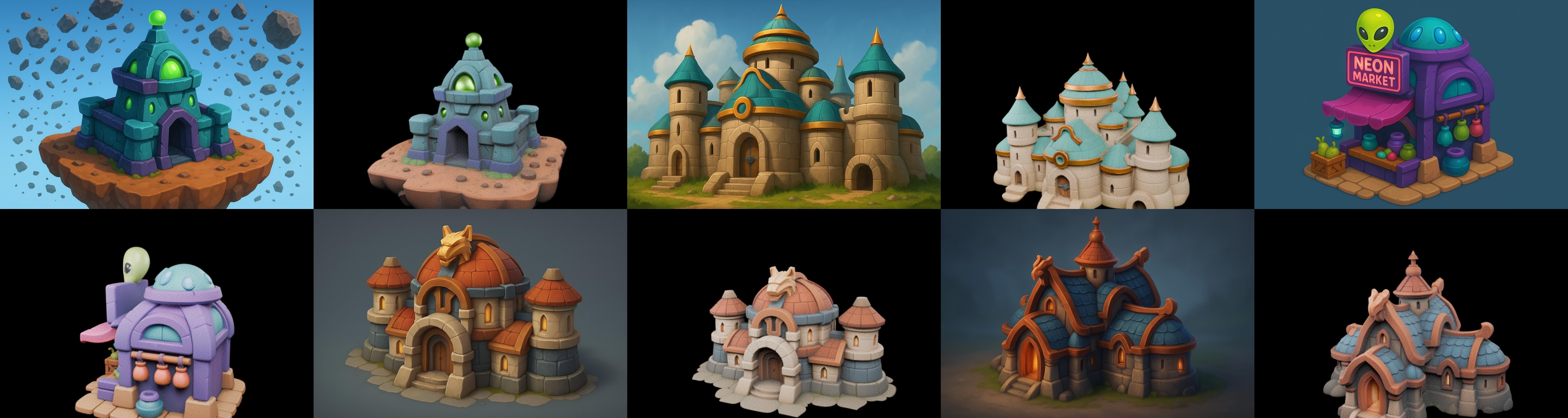 Basement Barrack House str bundle 18 pack 100 glb 3D model_5