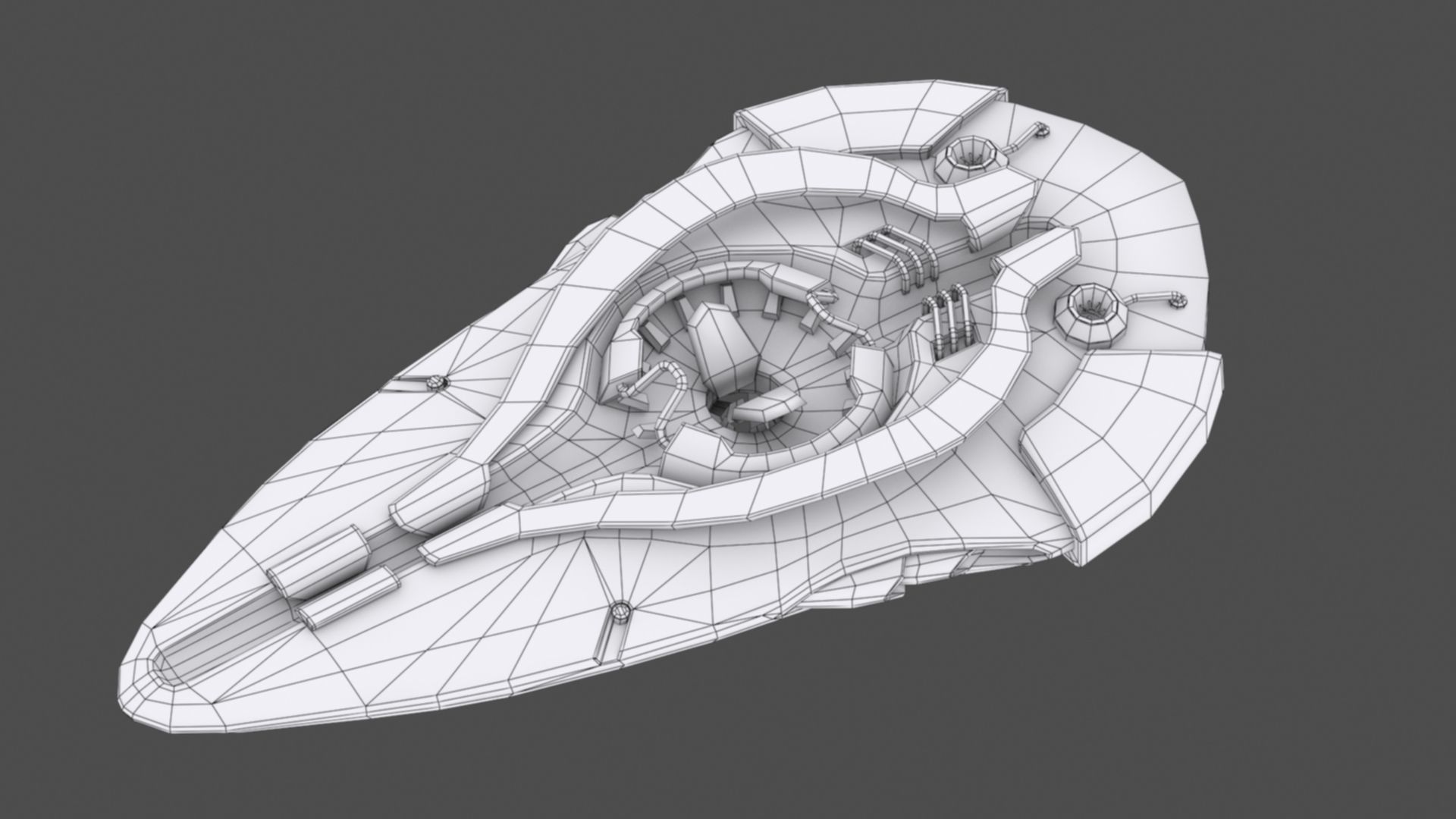 Luminaris Starship Low-poly 3D model_23