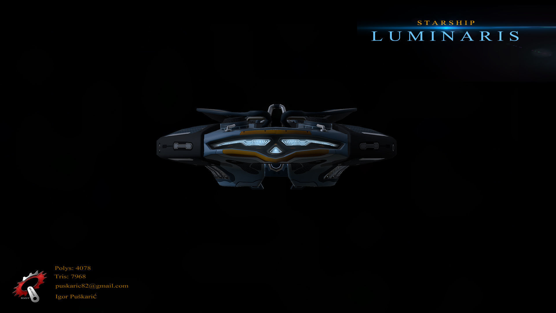 Luminaris Starship Low-poly 3D model_18