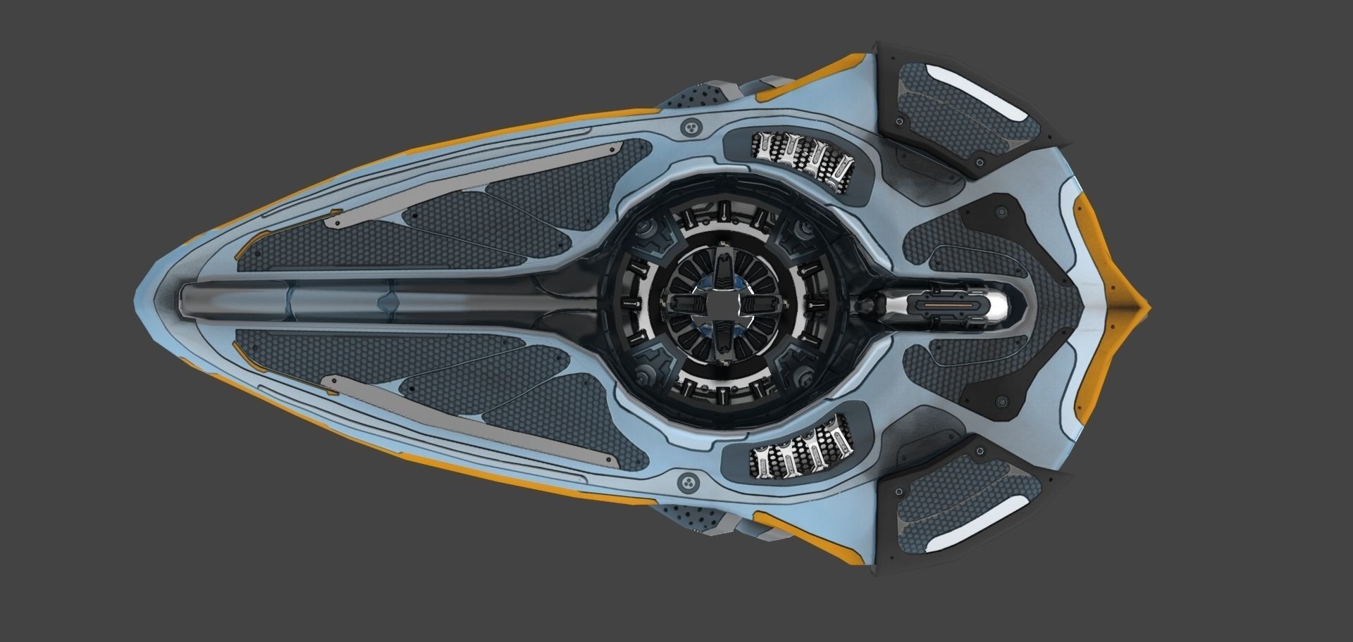 Luminaris Starship Low-poly 3D model_10