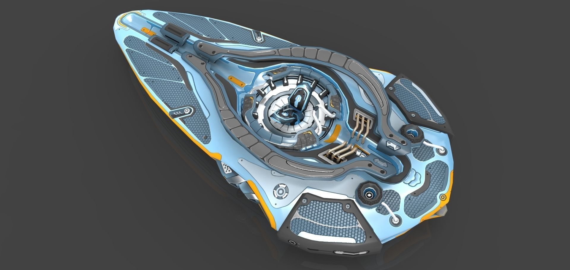 Luminaris Starship Low-poly 3D model_5
