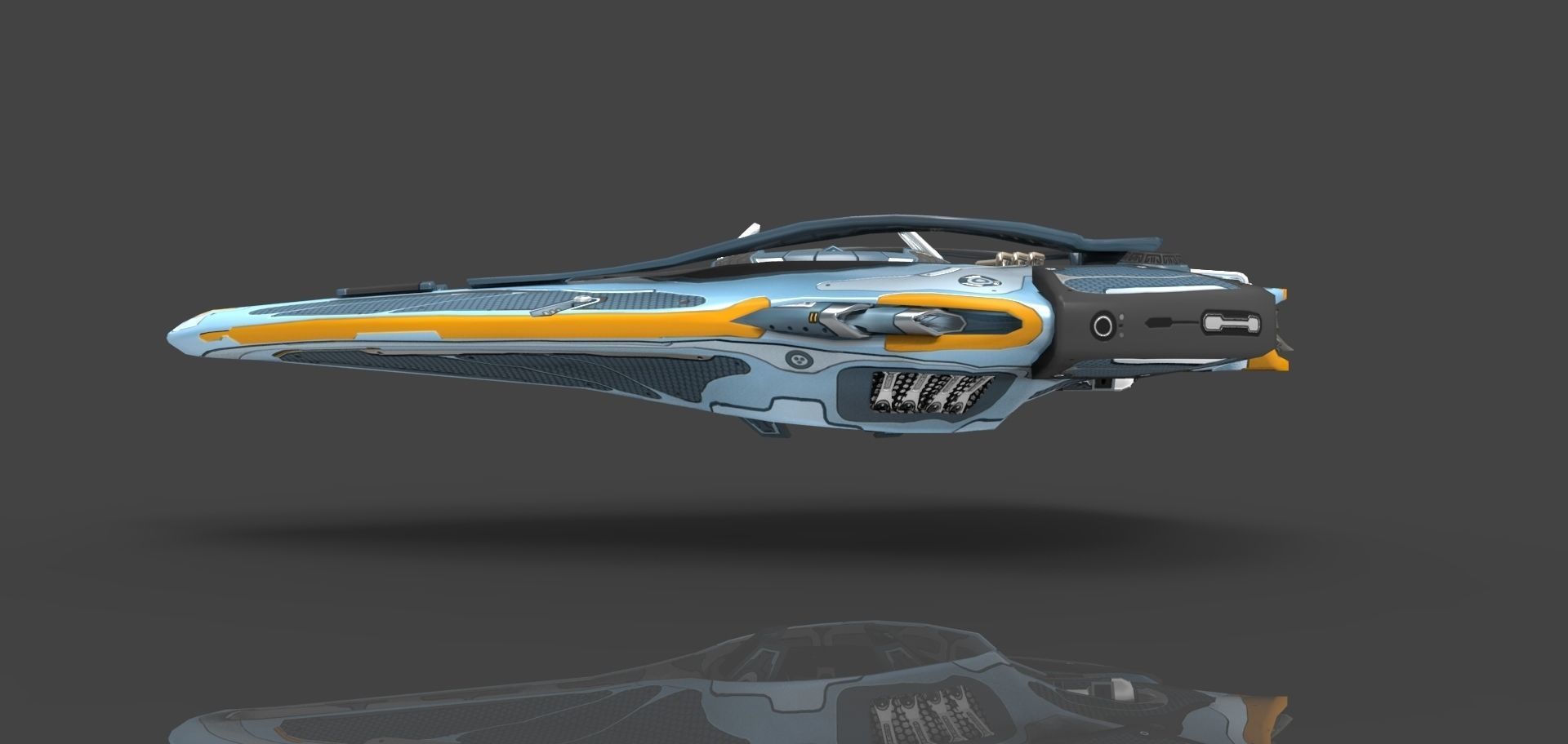 Luminaris Starship Low-poly 3D model_9