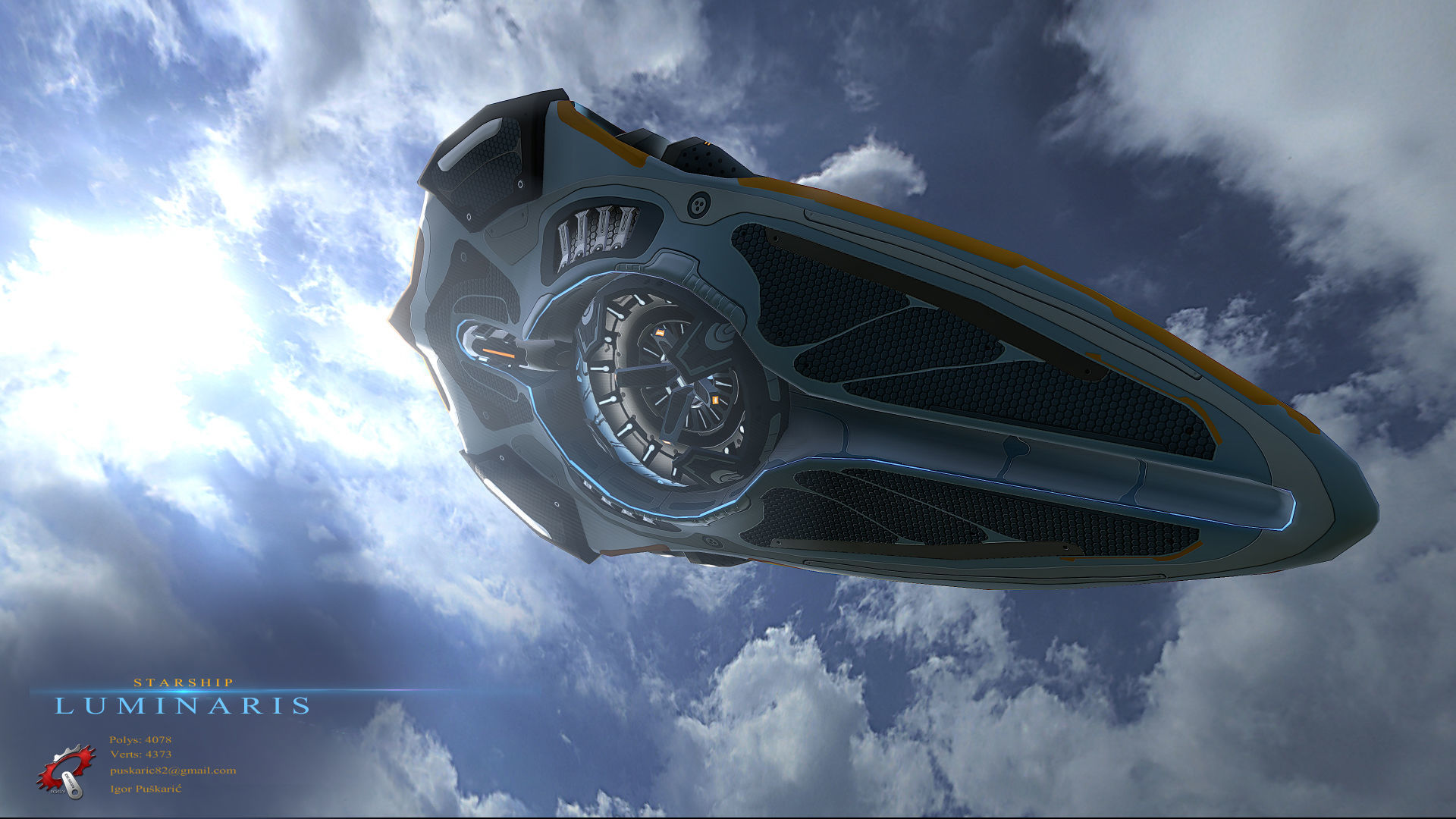 Luminaris Starship Low-poly 3D model_4