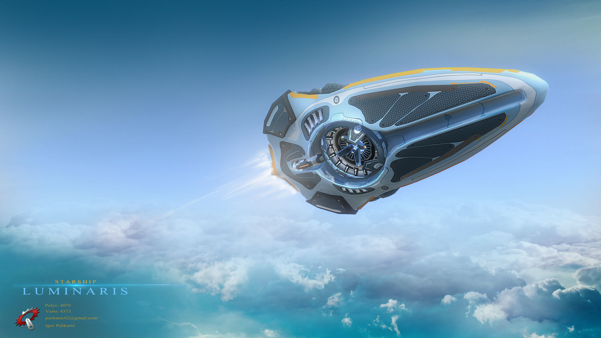 Luminaris Starship Low-poly 3D model_3