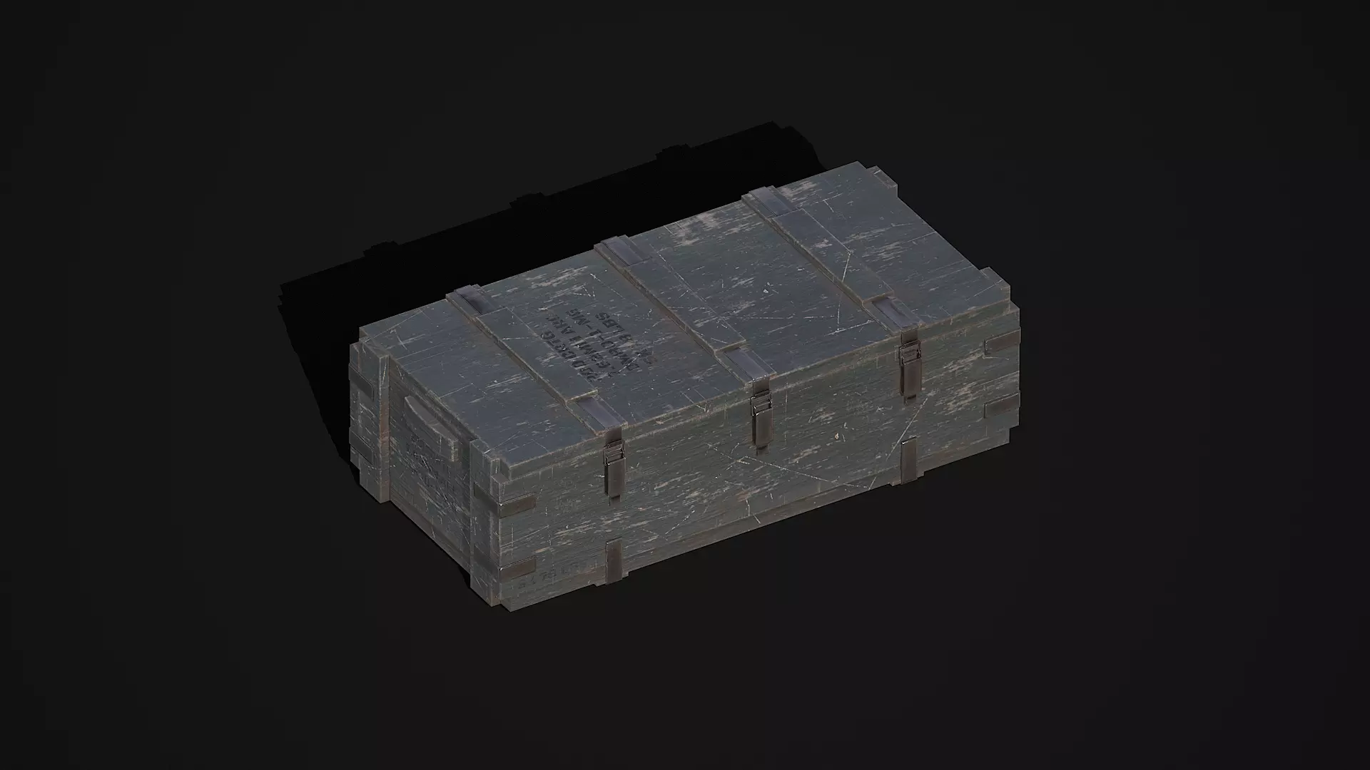 Military Weapon Crate Game-Ready 3D Model Low-poly 3D model_0
