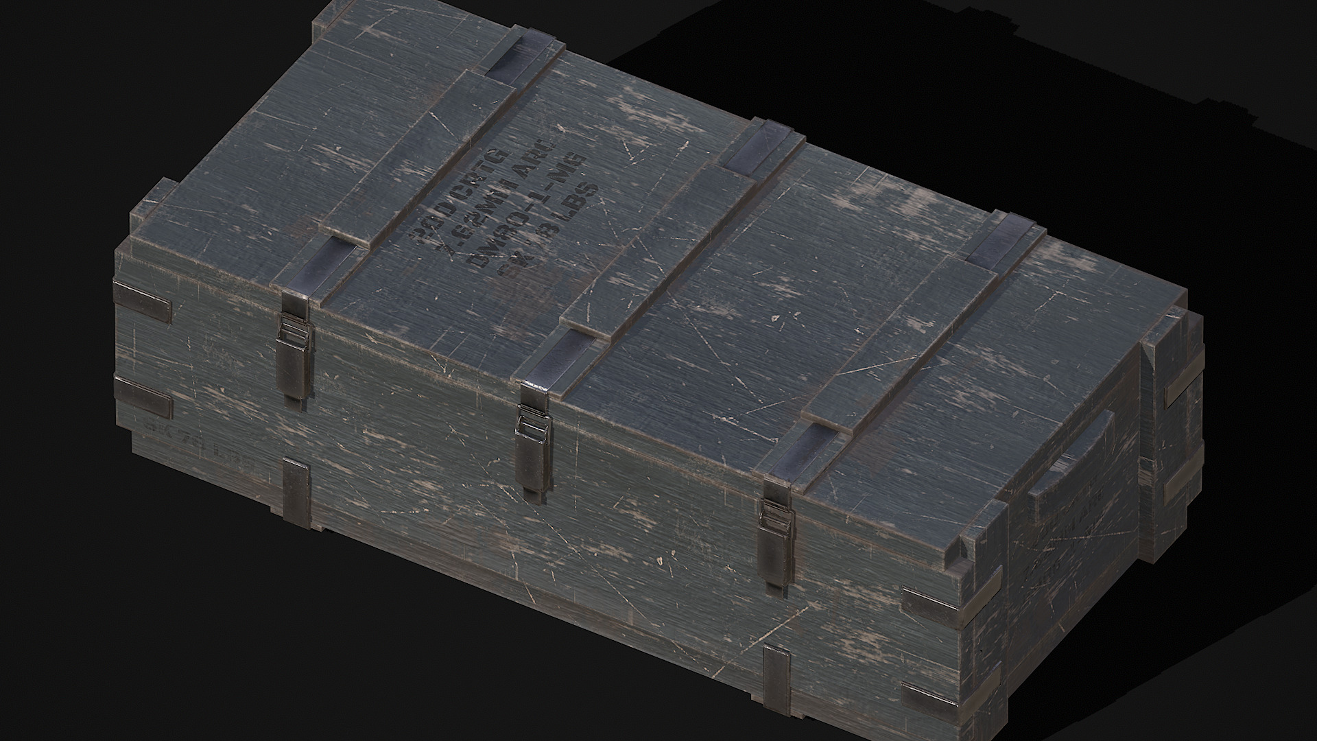 Military Weapon Crate Game-Ready 3D Model Low-poly 3D model_4