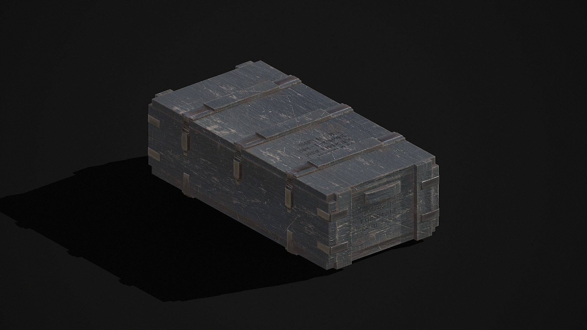 Military Weapon Crate Game-Ready 3D Model Low-poly 3D model_3