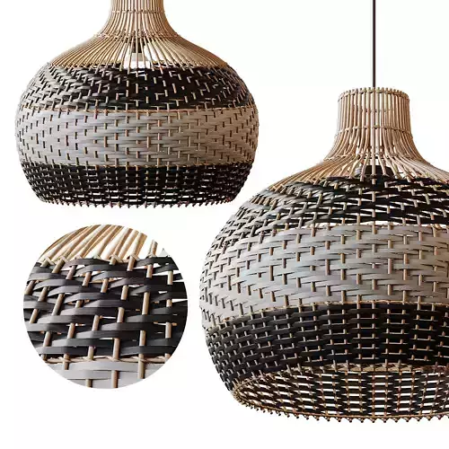 Lampshade Rattan Pendant Light