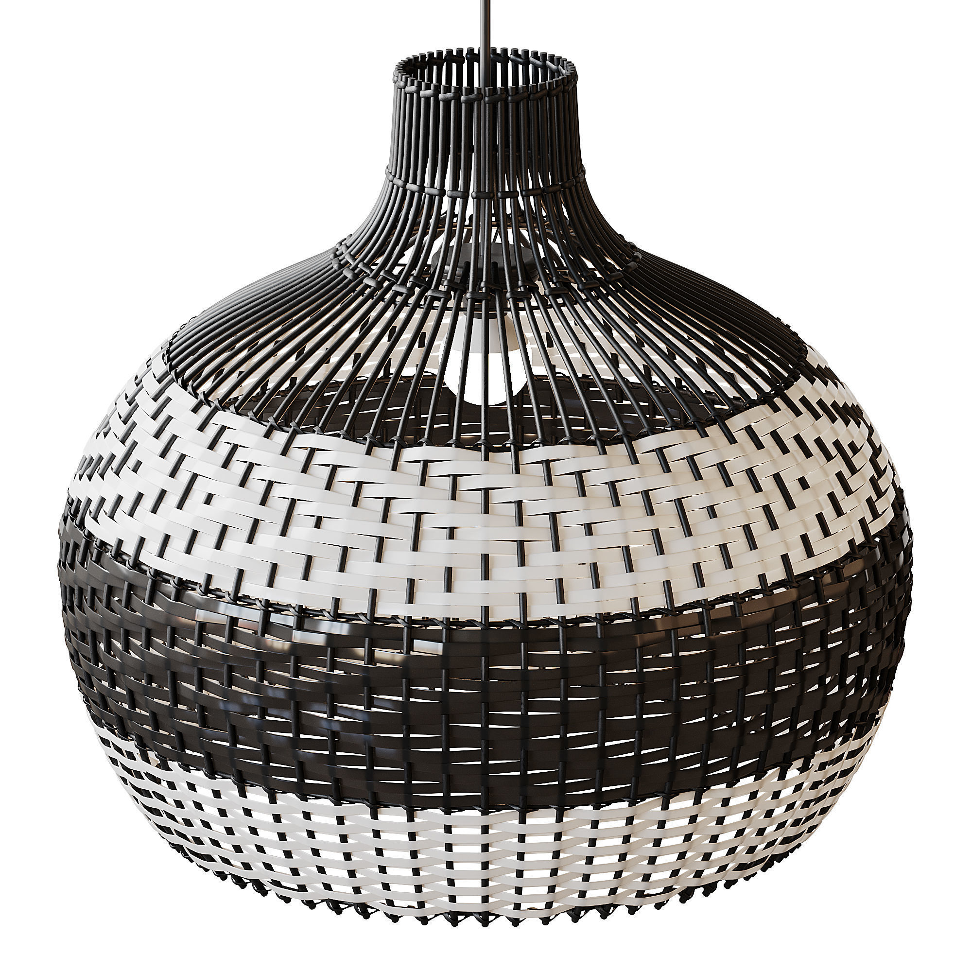 Lampshade Rattan Pendant Light 3D model_10