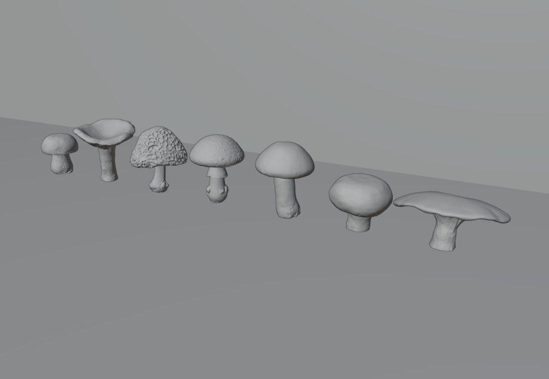 Mushroom Pack 3D model_2