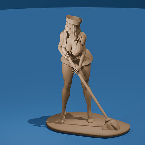 Sexy Sailor Swabbing 3D Printable Pinup Model 3D print model