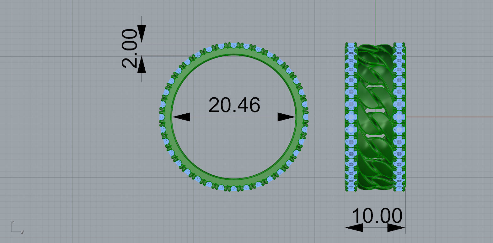 Gold N1416 3D print model_8