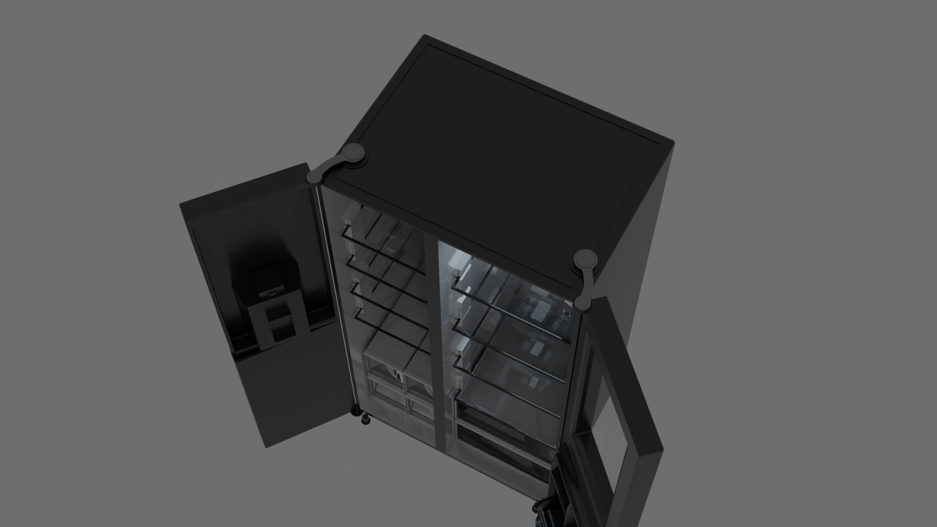 LED Smart Fridge 3D model_6