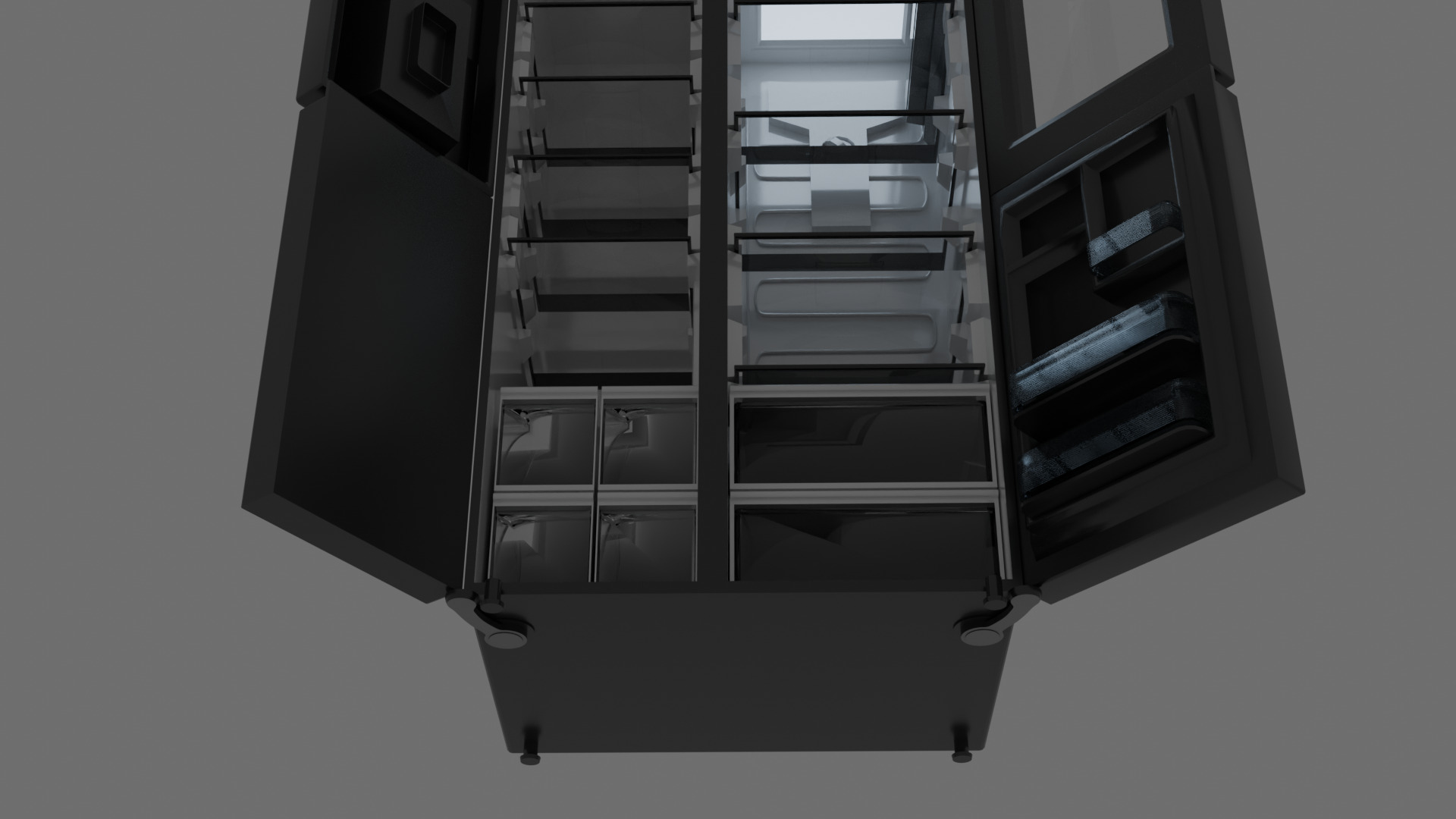 LED Smart Fridge 3D model_7