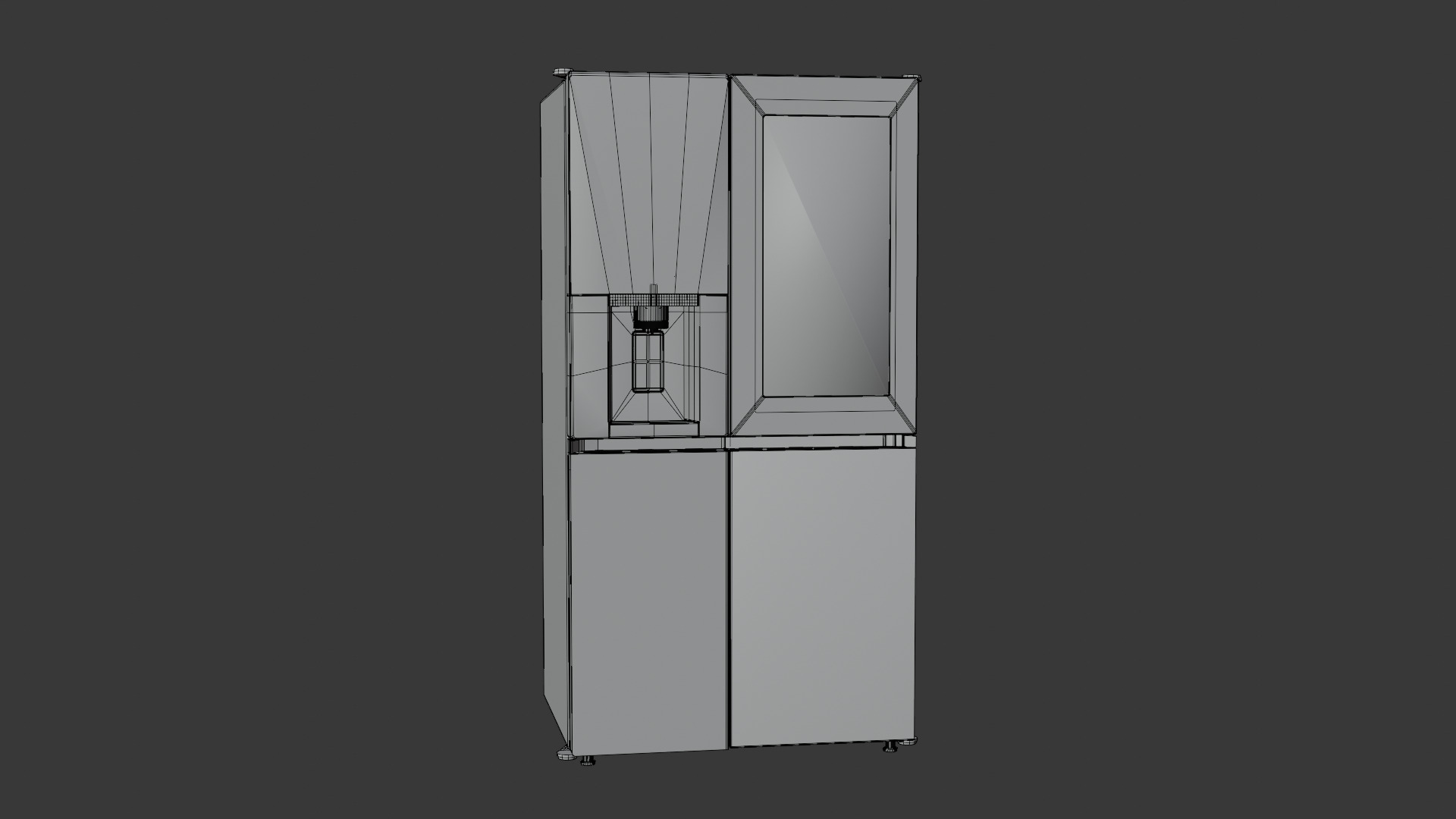 LED Smart Fridge 3D model_2