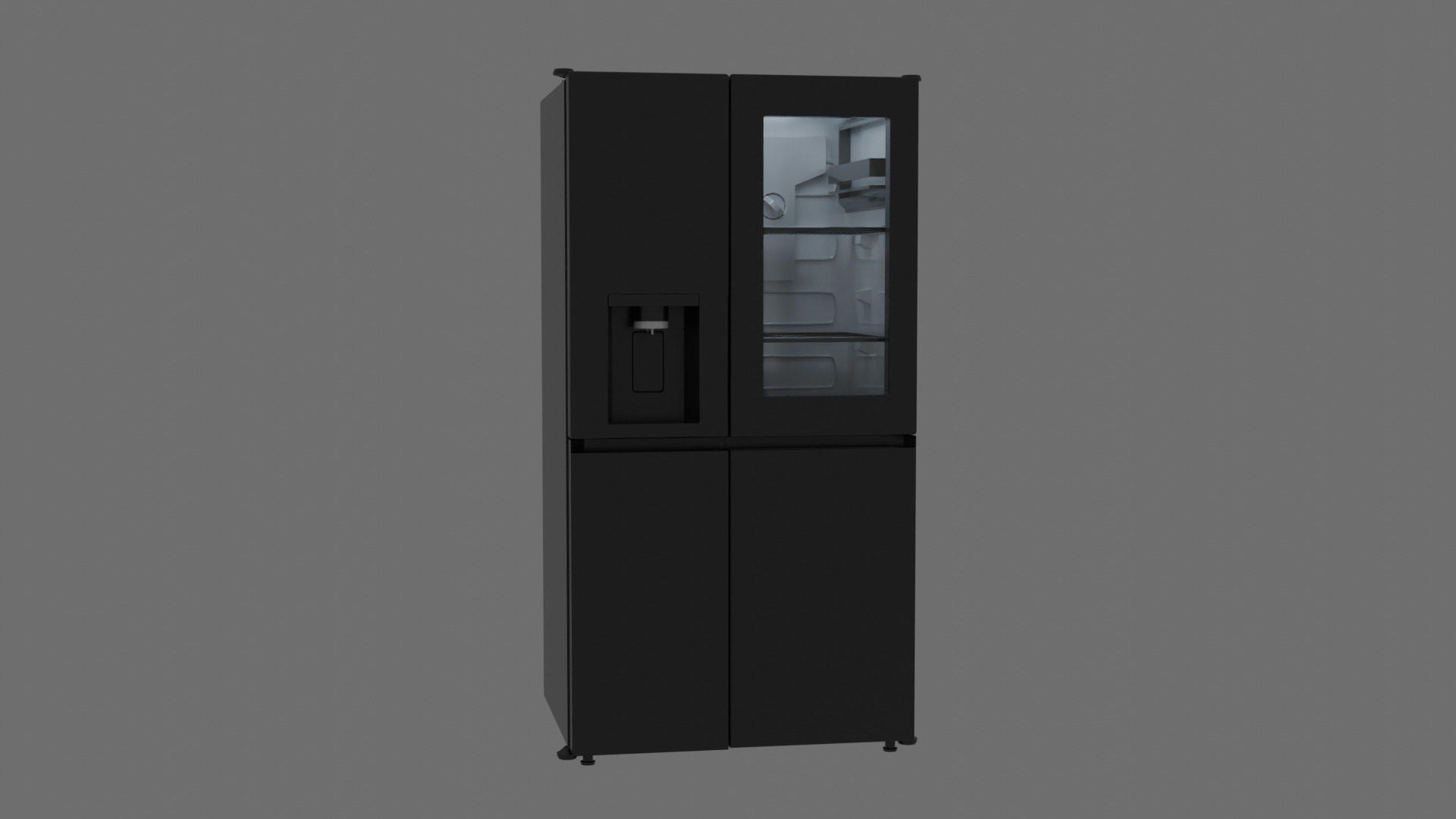 LED Smart Fridge 3D model_1