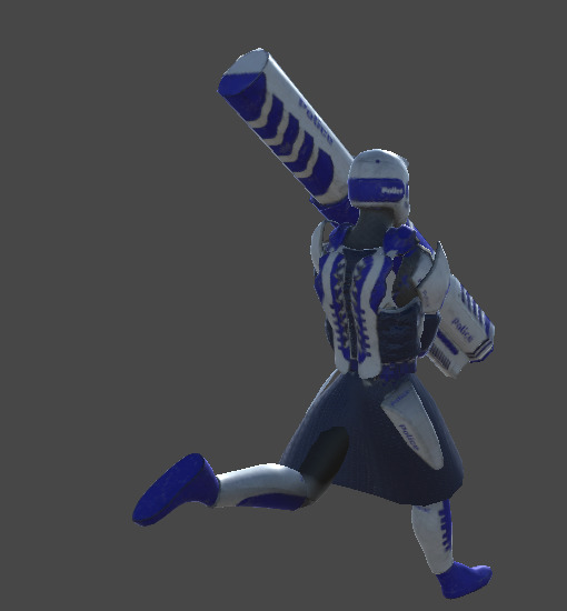 Futuristic Police - Rocket Launcher Low-poly 3D model_4