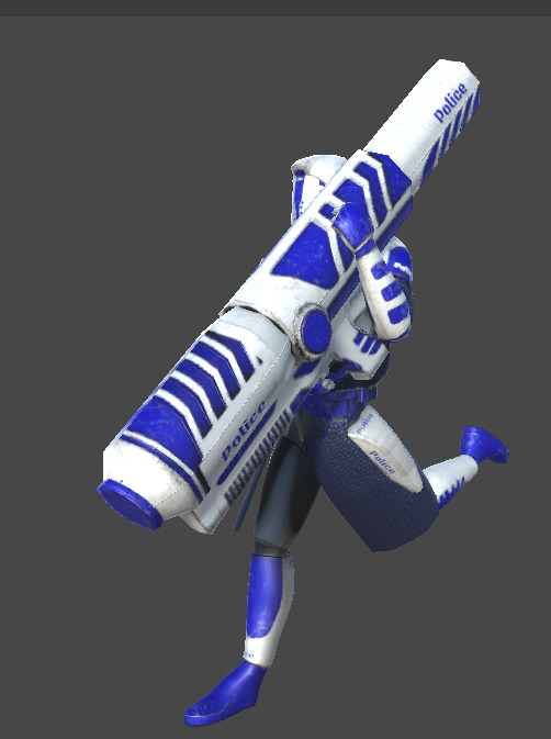 Futuristic Police - Rocket Launcher Low-poly 3D model_3