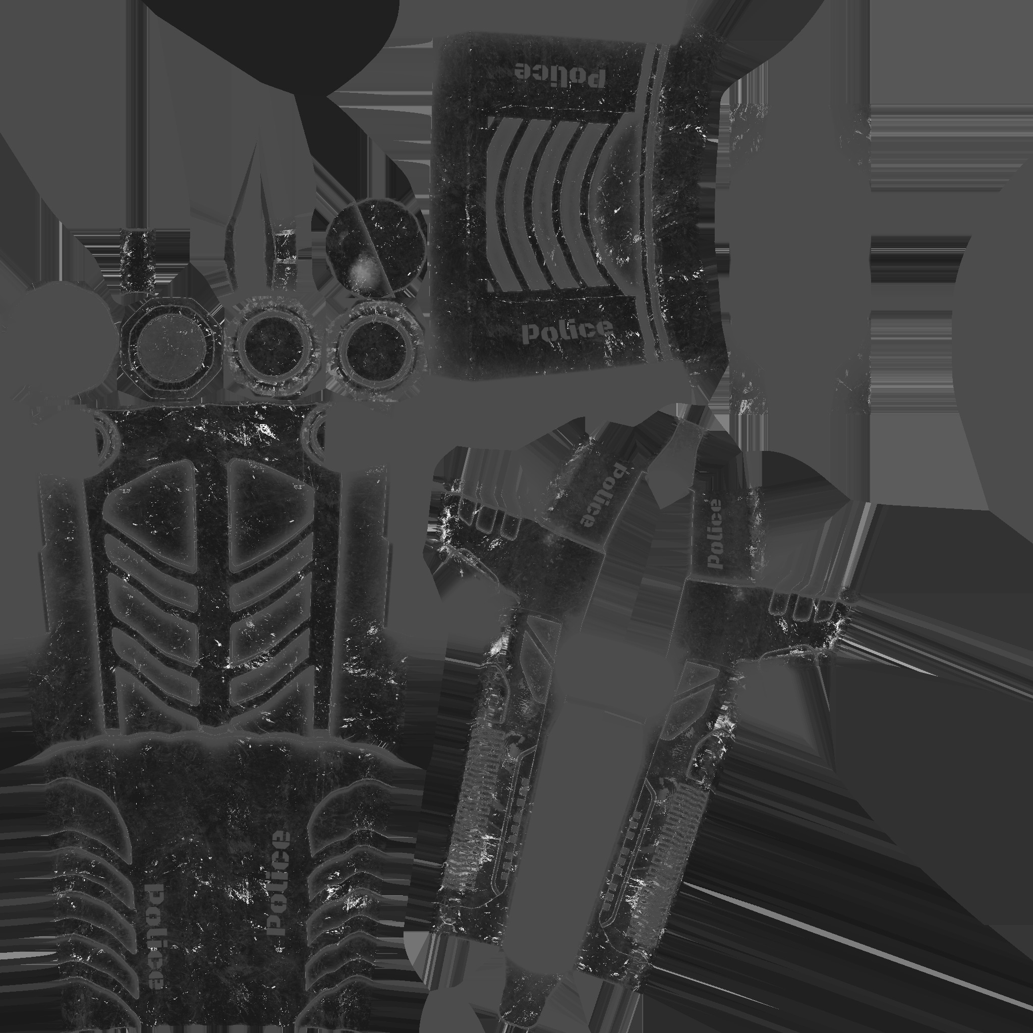 Futuristic Police - Rocket Launcher Low-poly 3D model_8