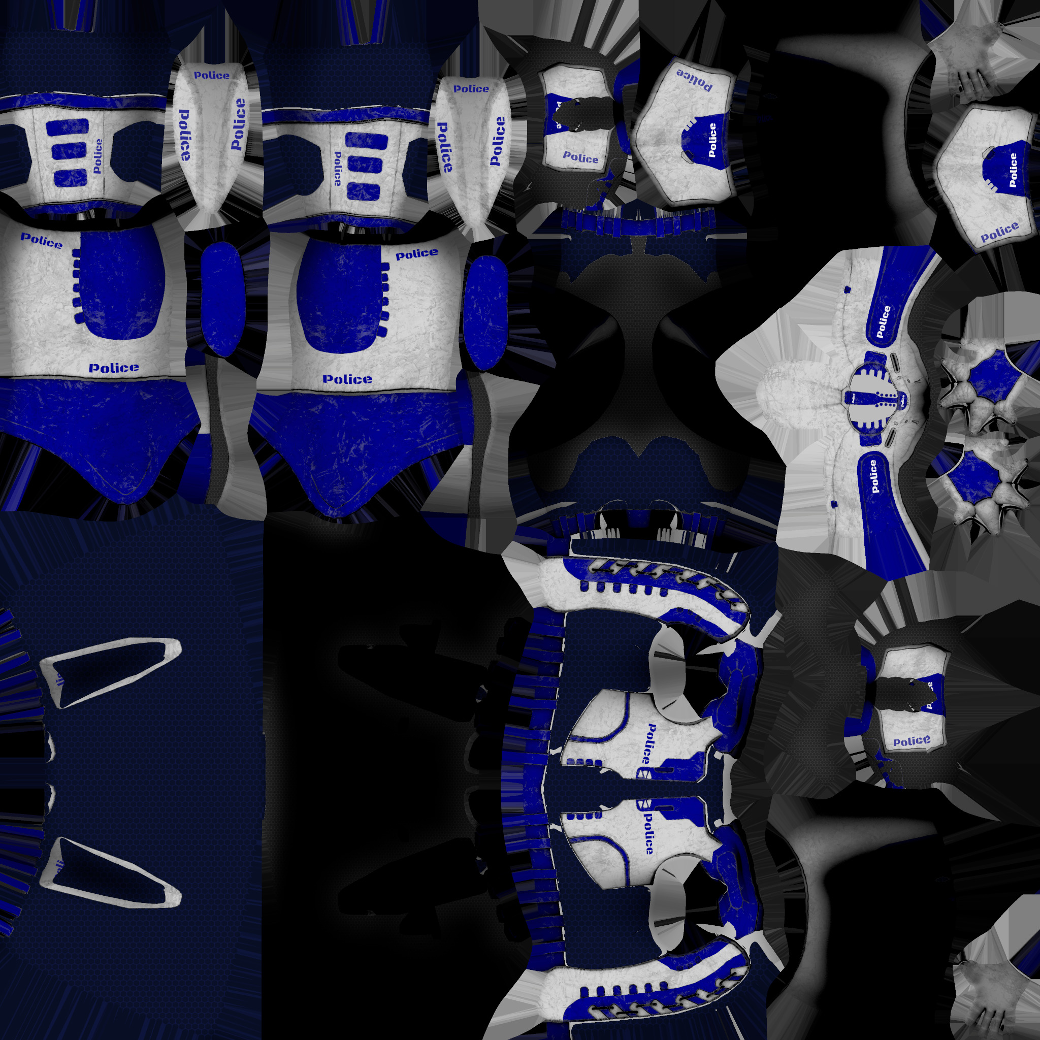 Futuristic Police - Rocket Launcher Low-poly 3D model_5