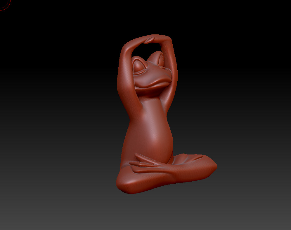 Meditation Frog Statues for Home Office Shelf Decor 3D print model_10