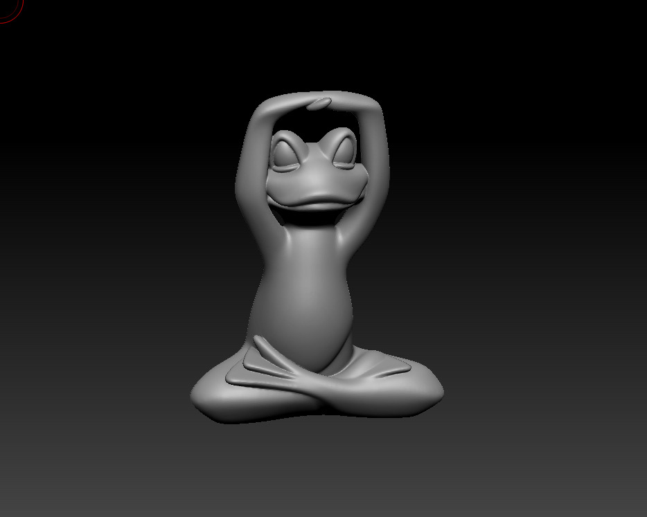 Meditation Frog Statues for Home Office Shelf Decor 3D print model_13