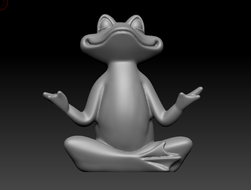 Meditation Frog Statues for Home Office Shelf Decor 3D print model_8