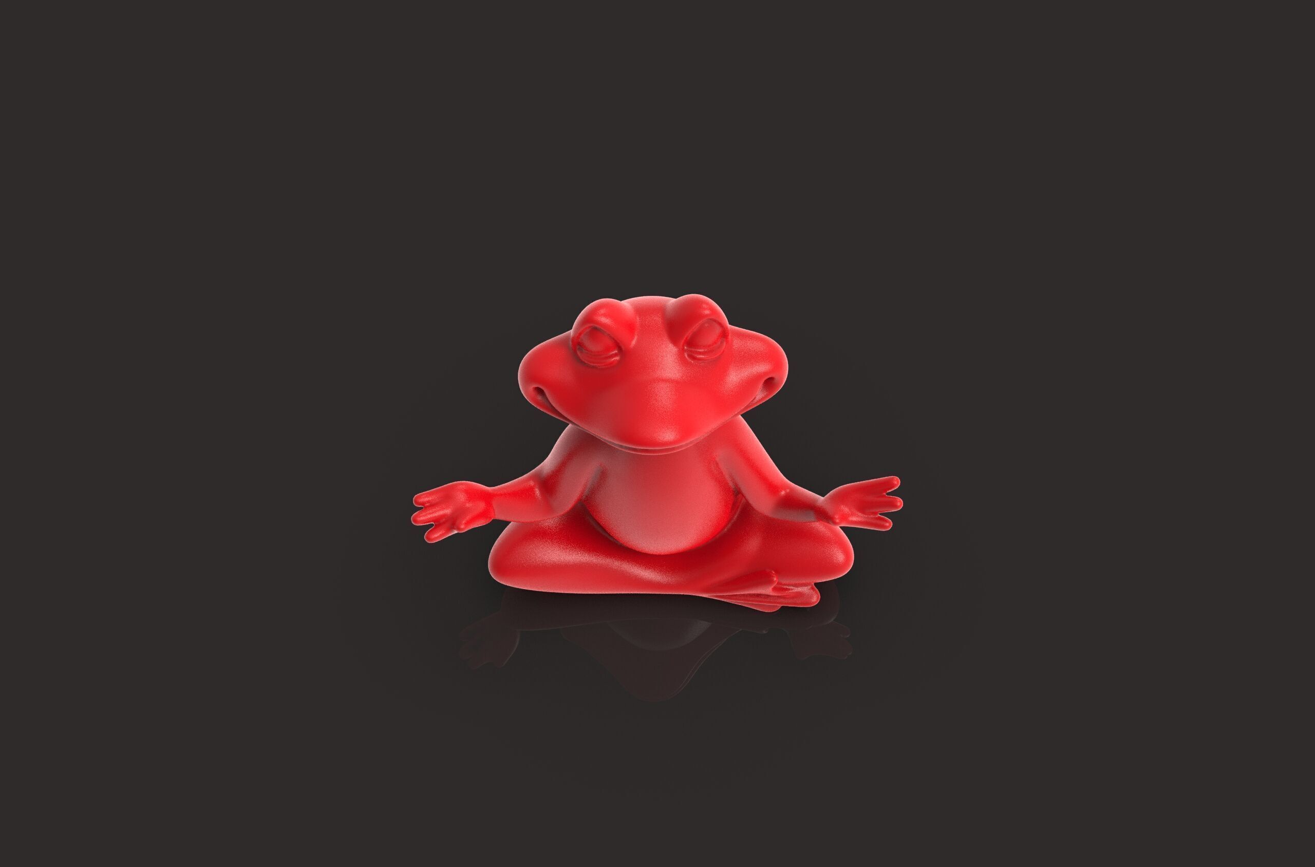 Meditation Frog Statues for Home Office Shelf Decor 3D print model_6