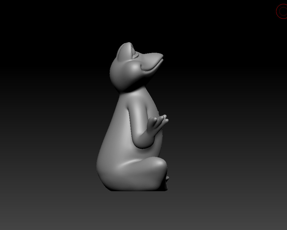 Meditation Frog Statues for Home Office Shelf Decor 3D print model_9