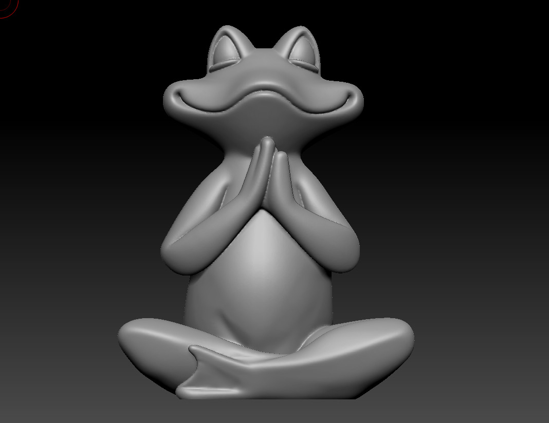 Meditation Frog Statues for Home Office Shelf Decor 3D print model_11