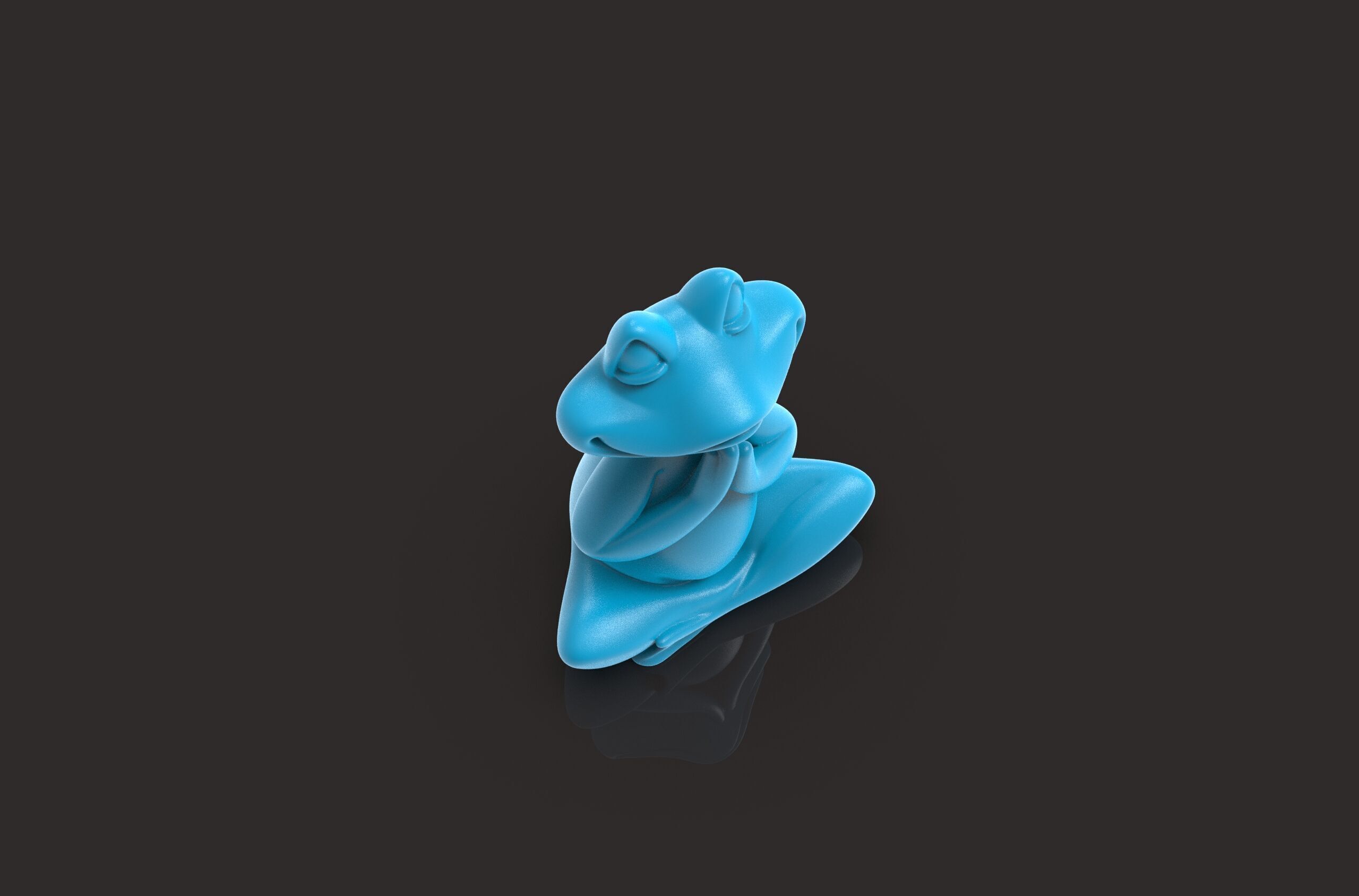 Meditation Frog Statues for Home Office Shelf Decor 3D print model_8