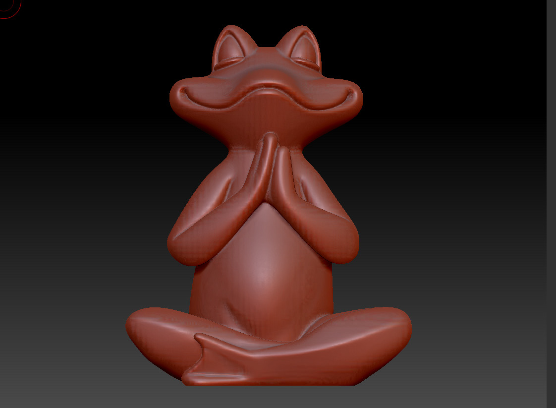 Meditation Frog Statues for Home Office Shelf Decor 3D print model_10