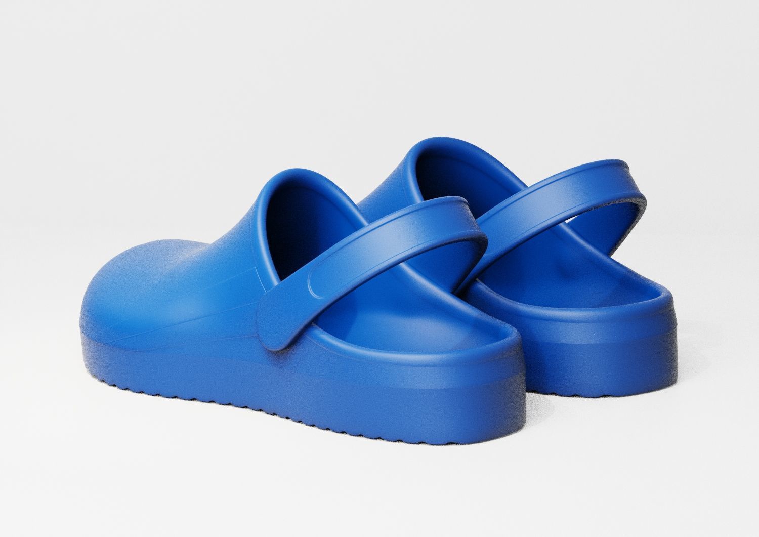 3D Plastic Clogs - Crocs style Low-poly 3D model_5
