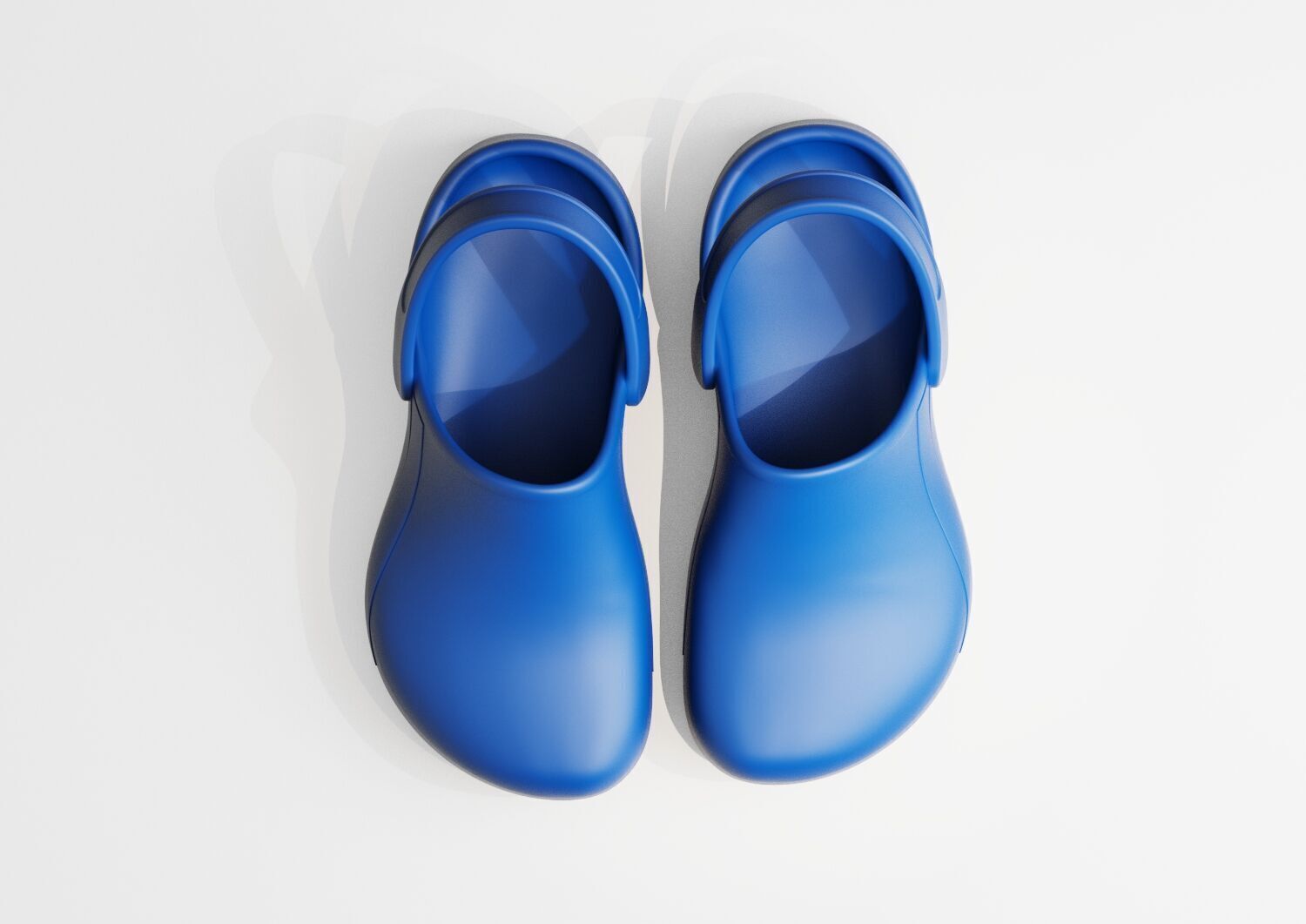 3D Plastic Clogs - Crocs style Low-poly 3D model_4