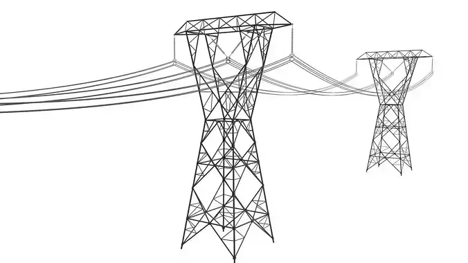 Electrical Power Line  3D model